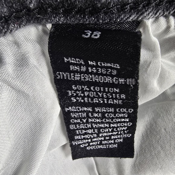 Encrypted Jeans Mens 38x31 Gray Slim Tapered Distressed Stretch Denim Pants - Picture 13 of 13